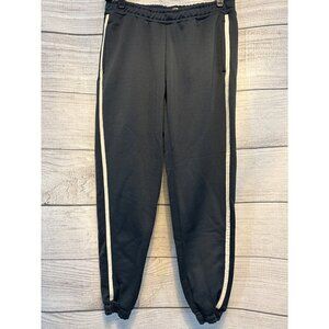 Billabong White Side Stripe Black Sweatpants